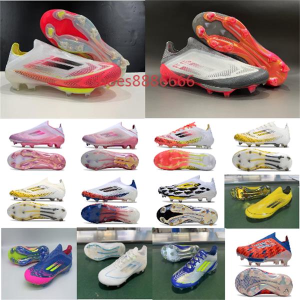 Quality Football Boots Laceless Laces Lace-up FG Mens Soccer Cleats Comfortable Training Leather Football Shoes kids size39-46