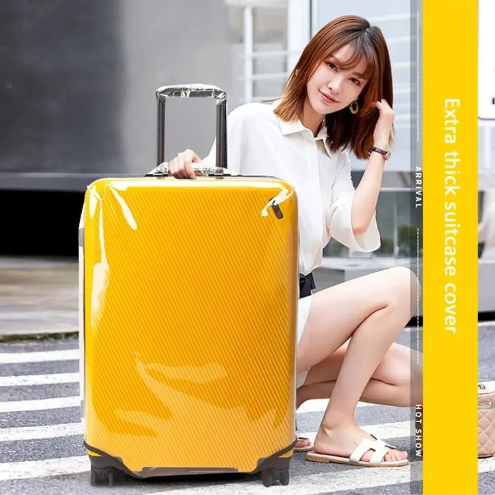 PVC Transparent Suitcase Cover No Disassembly Required Wear-resistant Dustproof Luggage Cover Waterproof Travel Accessories 250214