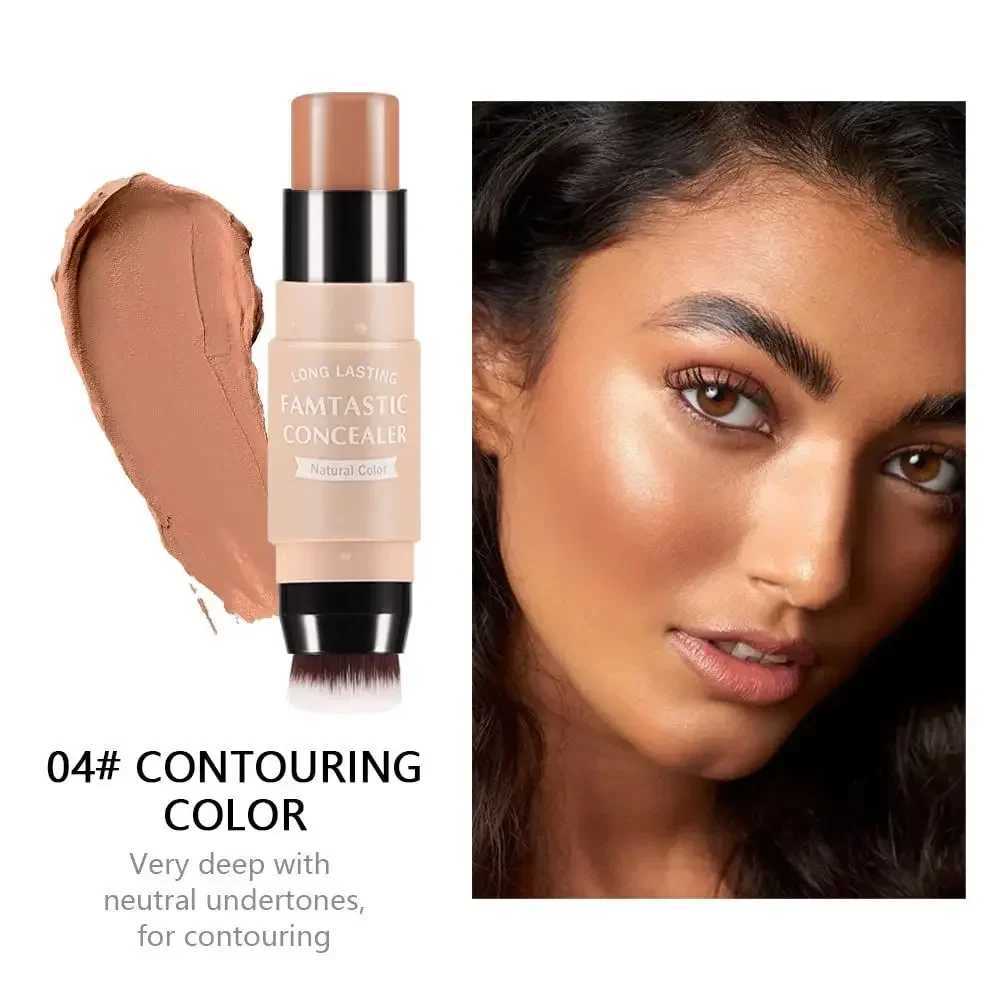 Concealer contour neutral makeup smooth moisturizing concealer high light stick double head with brushW250217