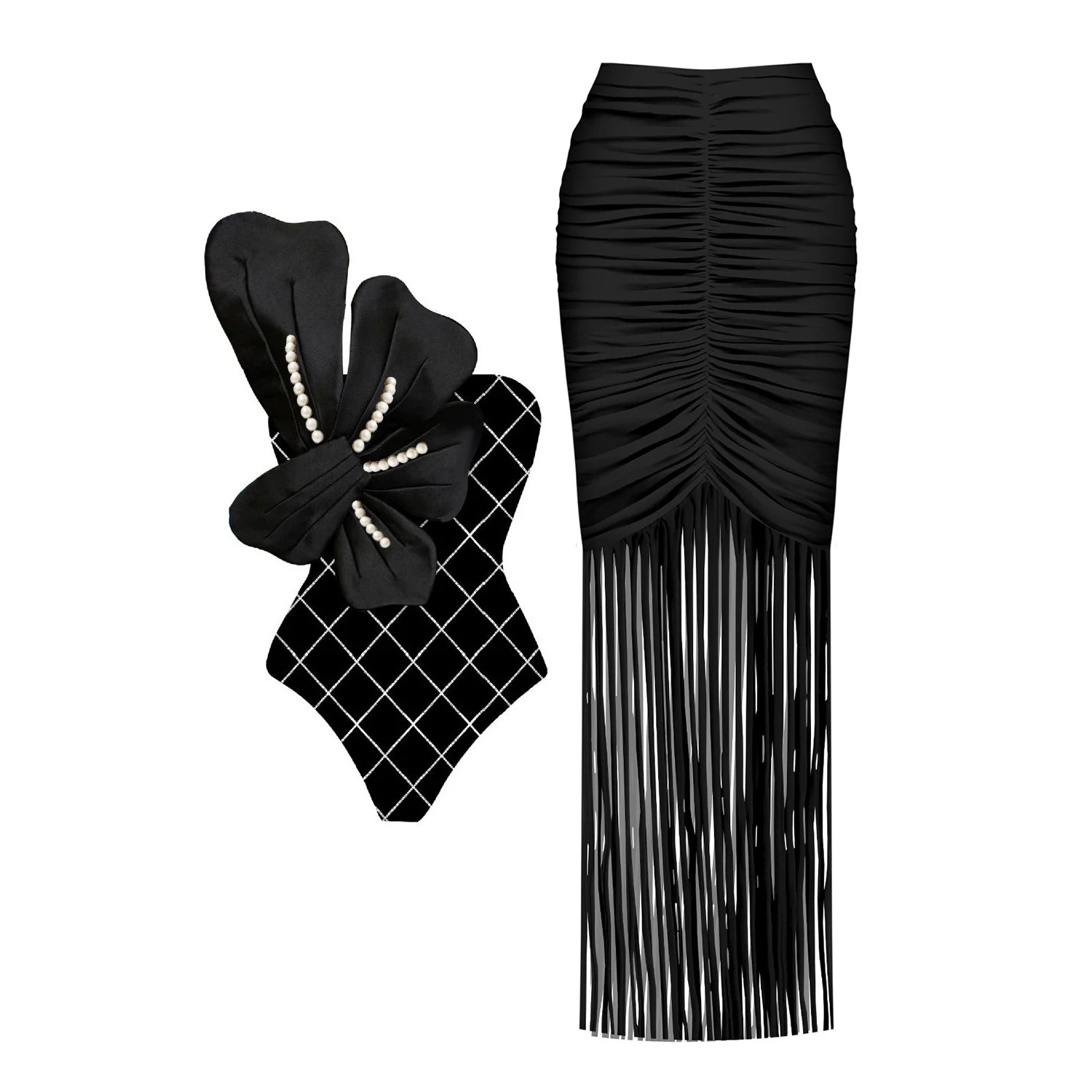 Flower One Piece Swimsuit With Cover Up y Women Swimwear Monokini Bodysuit Swim Suit Bathing Belt Beach Wear 250214