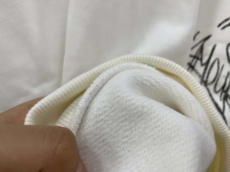 Graphic print hoodie white cotton Hoodies Women Autumn Winter classic hood long sleeve front pouch pocket Sweatshirts women