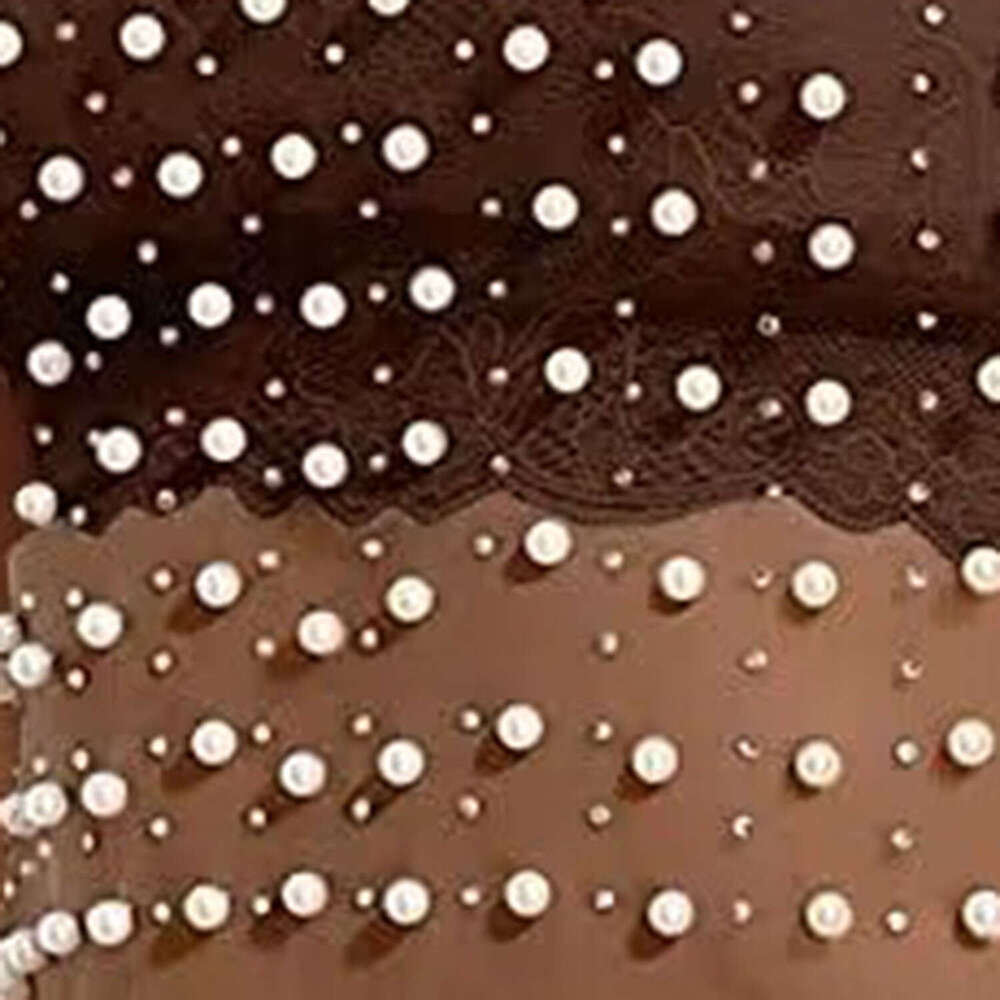 Summer Hot Women's Bubble Bead Paste Dia Mesh Perspective Long Dress 2025 New Casual Fashion Trendy Clothing