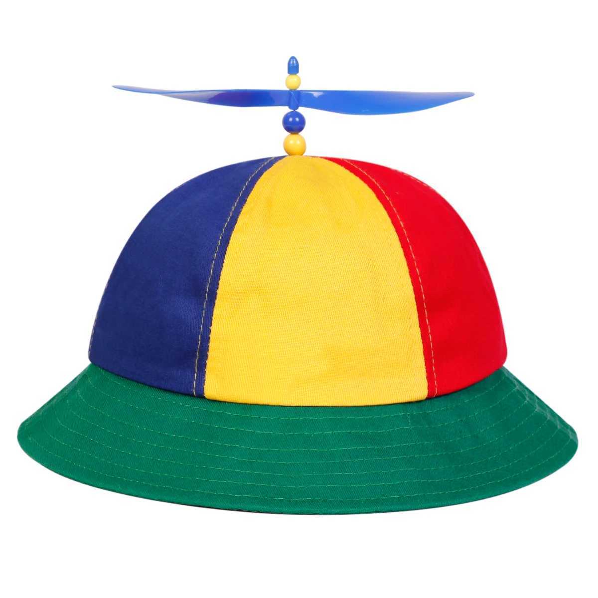 Unisex Multi Color Splicing Propeller Personality Bucket Hats Fishermen Caps Outdoor Casual Cap Sunscreen Hat W250217