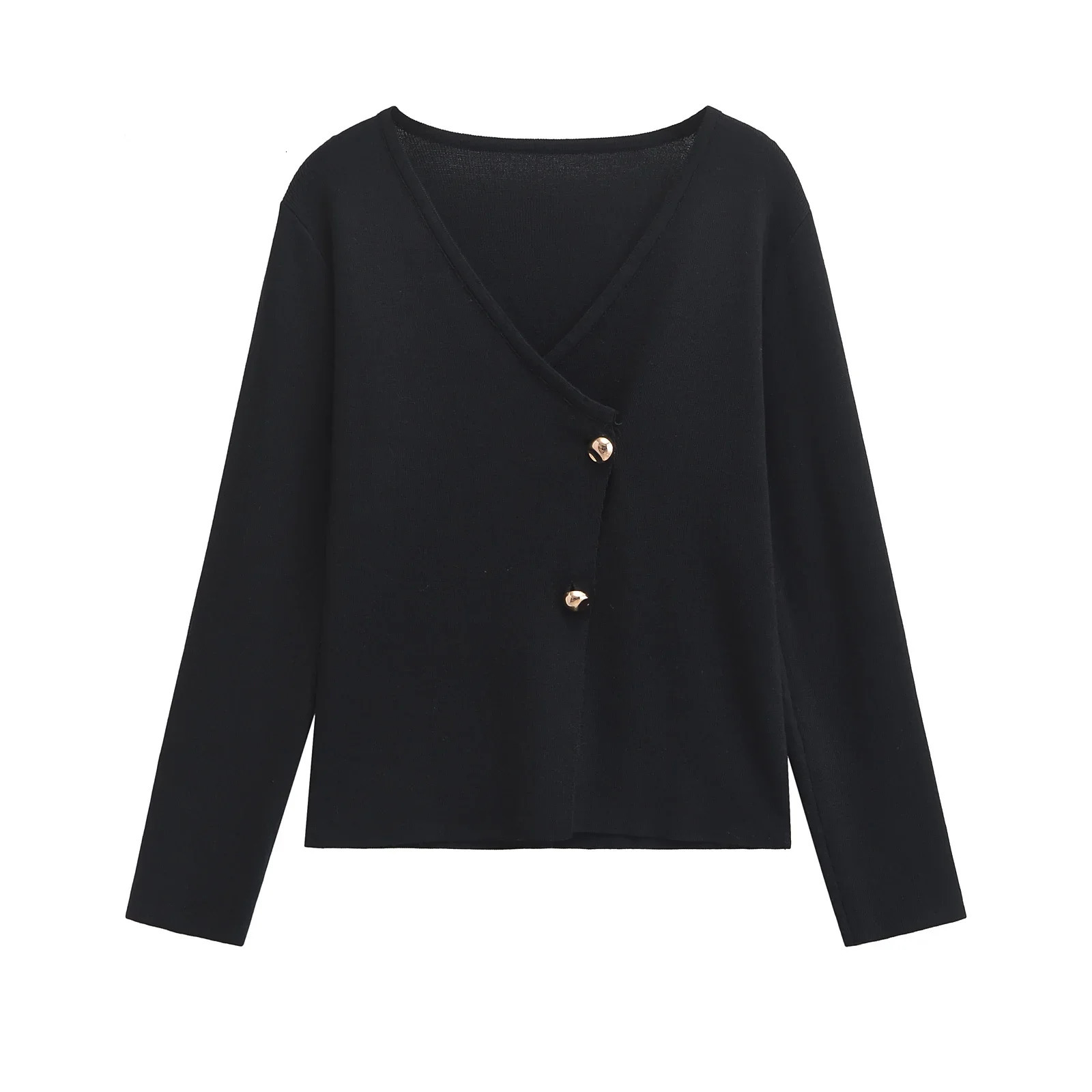 TRAF Sweater Autumn Women Chic Slim Vneck Warm Cardigan Womens Street Elegant Fashion Young 4192124 250211