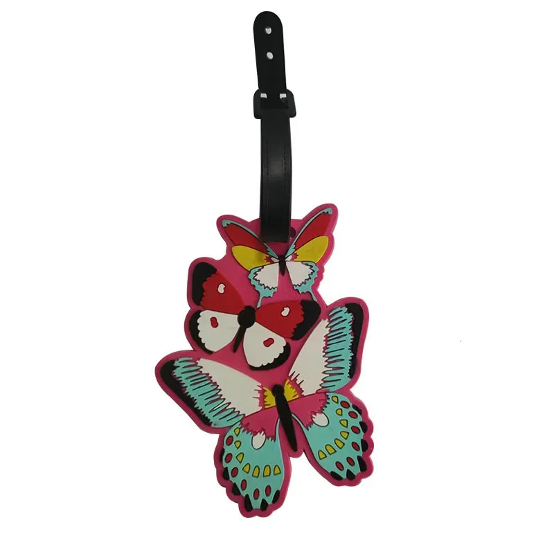 Travel Luggage Tag Silicone Cartoon Cute Fruits Food Animal Style Suitcase Tags Name Address Holder Baggage Boarding Tags Label 250214