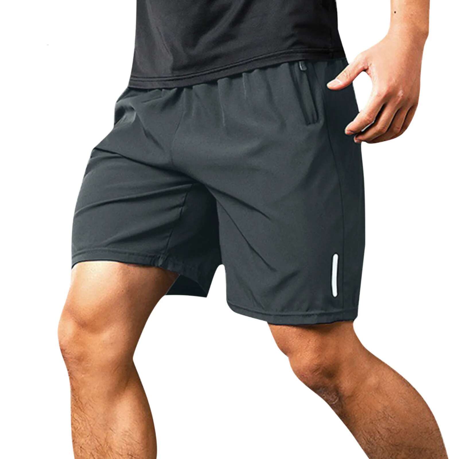 Men's Summer New Sports Style Designer Shorts Outdoor Quick Drying Breathable Shorts Reflective Marking Drawstring Loose Shorts With Zipper Pocke