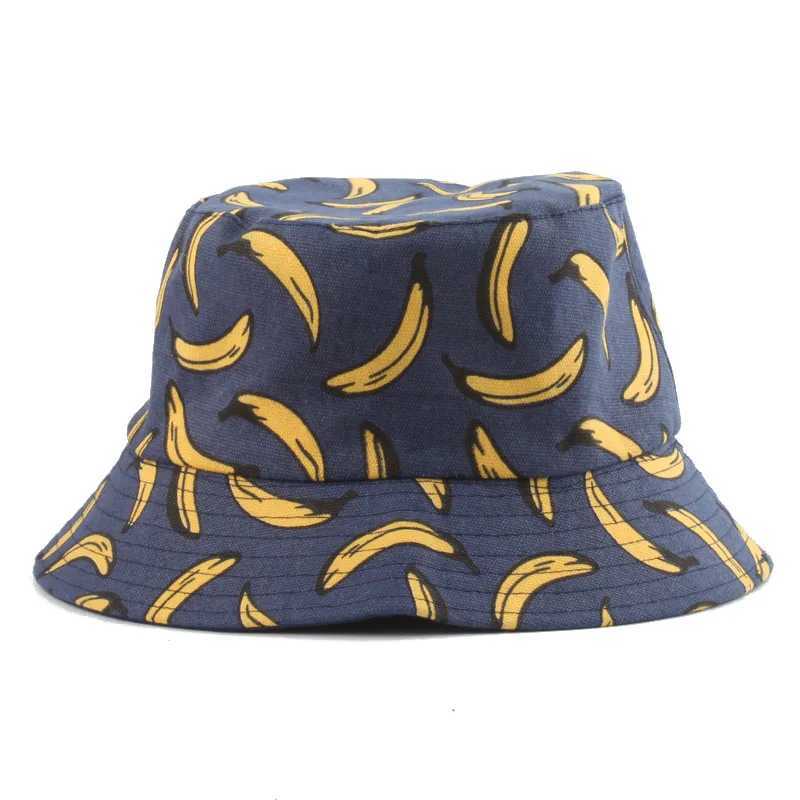 Bana toilet cap mens summer bucket cap banana print Bob hat hip-hop Goros fisherman hat W250217