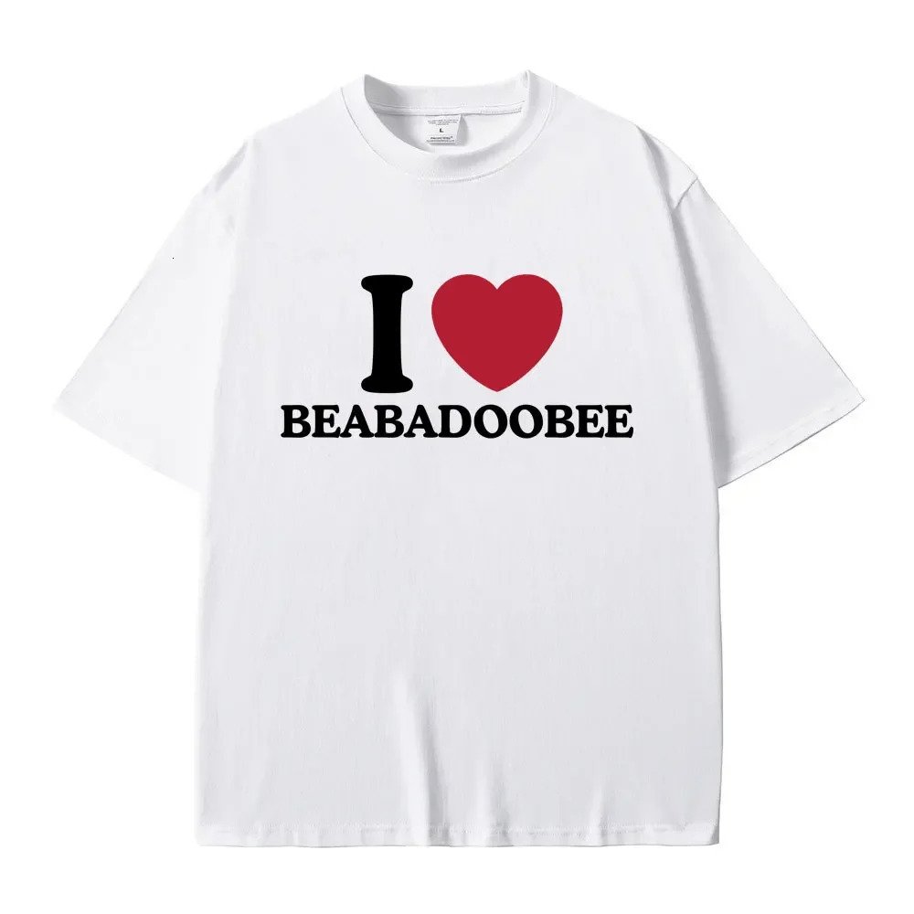 I Love Beabadoobee Graphic Print T-shirt Summer Men Women Fashion Casual Pure Cotton Short Sleeve Male Hip Hop Oversized Tshirt 250213