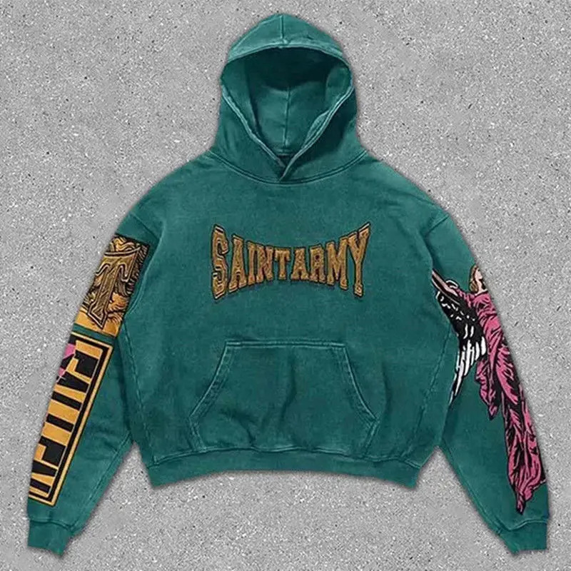 Autumn Selling Retro Trendy Angel Wings 3D Printed Mens and Womens Casual Fashion Zipper Hoodie y2 Top 250211