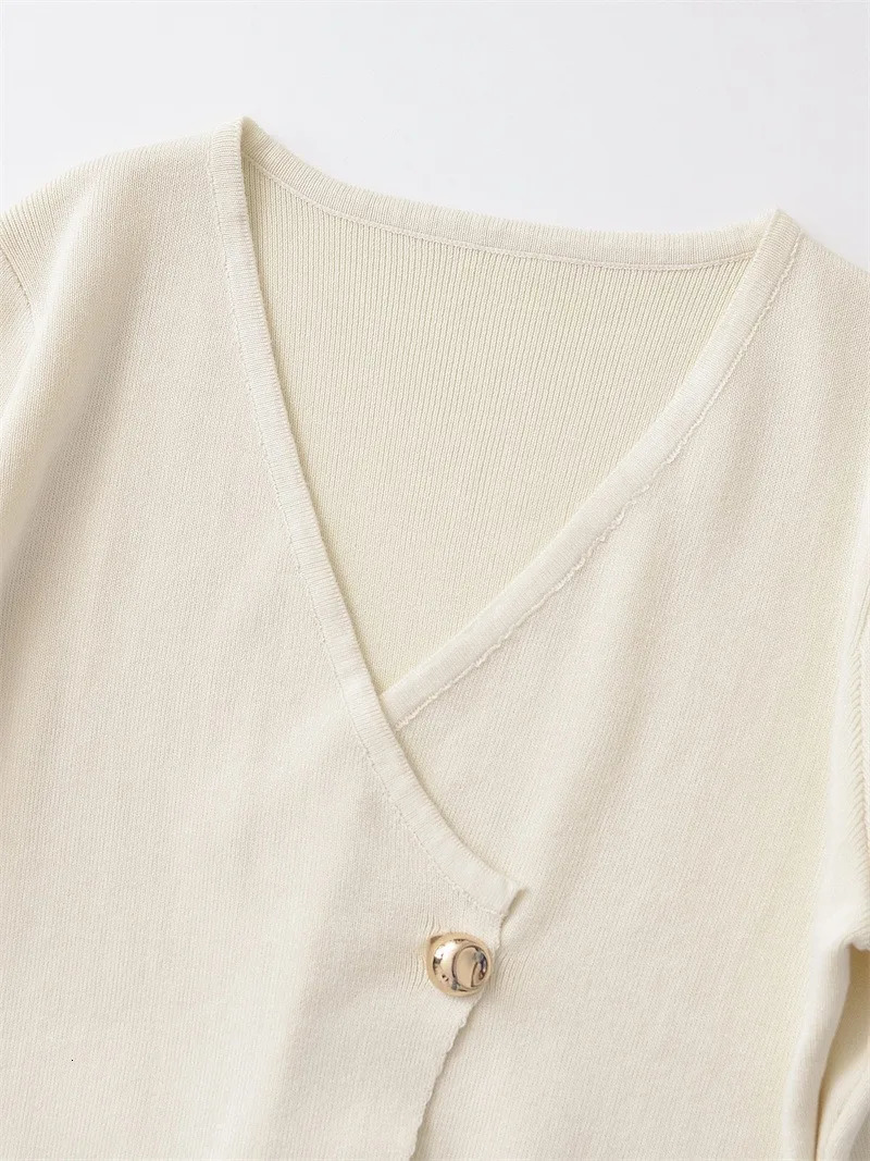 Autumn Balck Cardigans Sweater Tops Women Fashion Casual Vneck Asymmetric Knitted Jacket Female 250211
