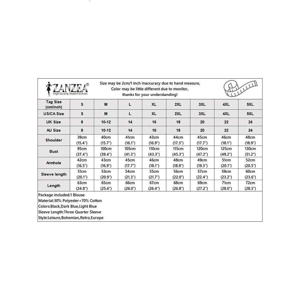 ZANZEA Fashion V Neck 3/4 Sleeve Embroidery Ral Blouse Women Summer Bohemian Striped Tops Casual Holiday Shirt Work Blusas