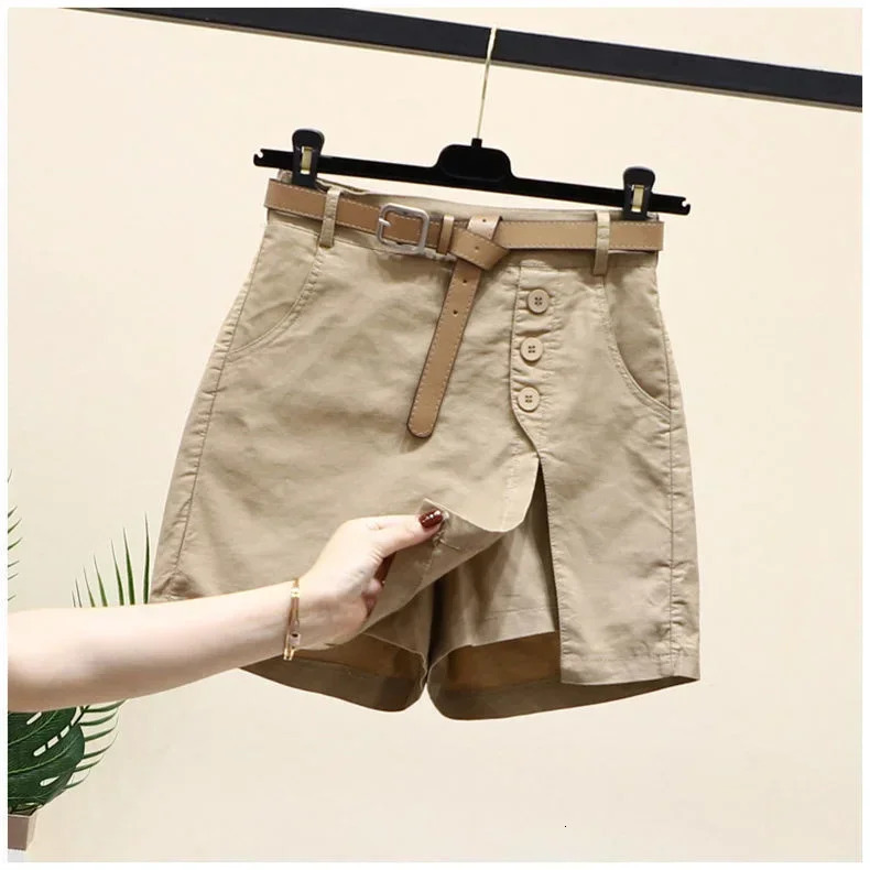 Pure cotton casual shorts for women in summer wear Korean version versatile A-line pants summer pants womens shorts 250210