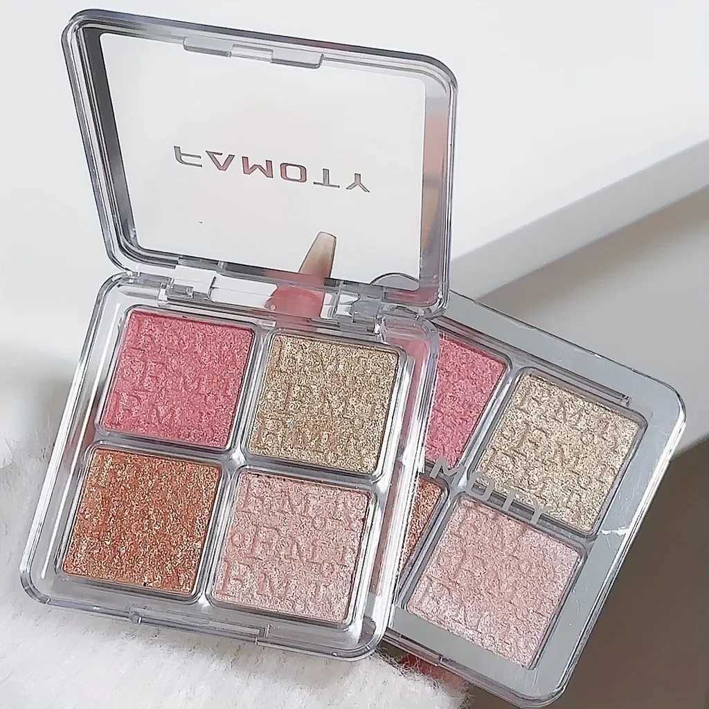 4 Color Face Highlighter Palette Illuminator Palette Natural Glow Waterproof Glitter Shimmer Baked Powder Highlighter Makeup HotXJ250217