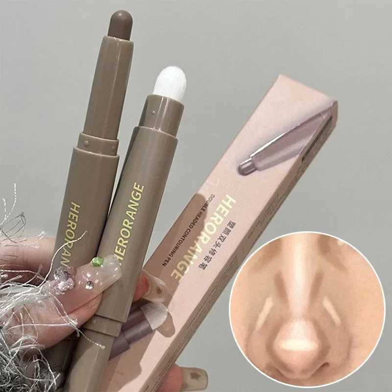 3 Colors Face Bronzer Contour Stick Nose Shaping Pen with Brush Cream Shadow Concealer Pen 3D Natural Long Lasting CosmeticsW250217