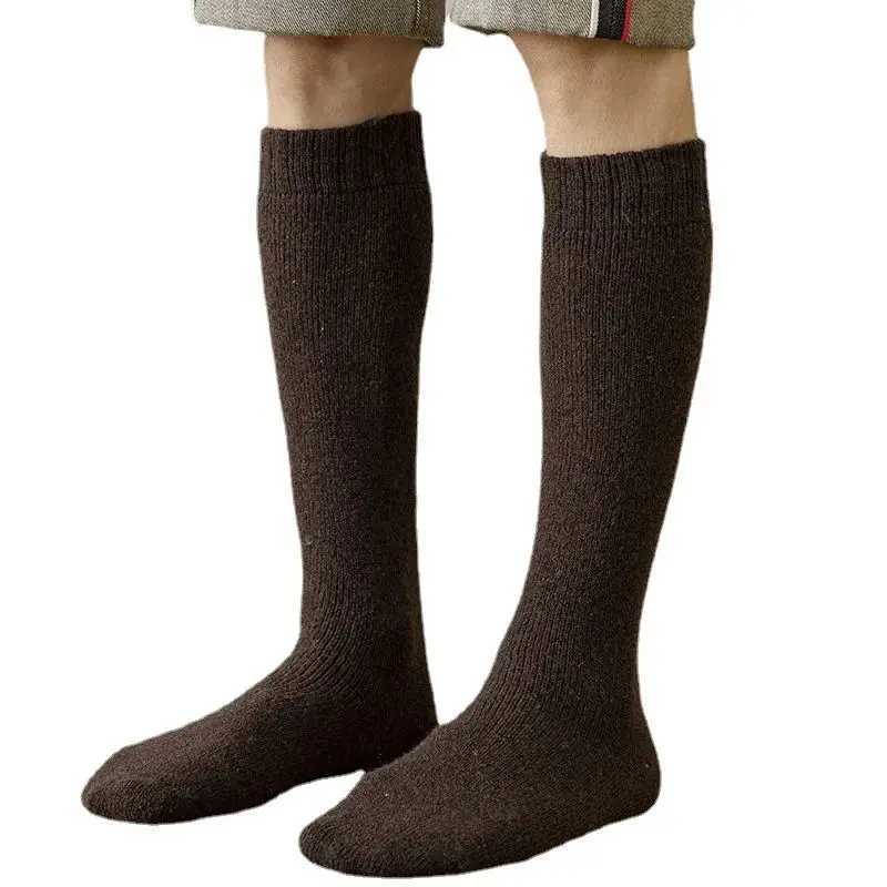 Mens Winter Merino Wool Womens Stockings Super Warm Super Thick Soft Wool Stockings Warm Calf Snow Stockings Large EU38-46 W250217