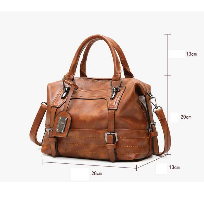PU Leather Ladies Boston Shoulder Women Tote Handbags High Quality Female Top Handle Messenger Crossbody Bags