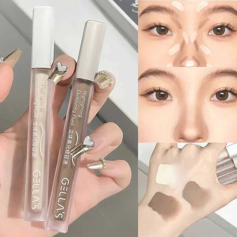 1/3pcs Set Facial Liquid Contour Stick 3D Cement Grey Nose Shadow Cream High Gloss Brighten Highlighter Bronzer Concealer MakeupW250217