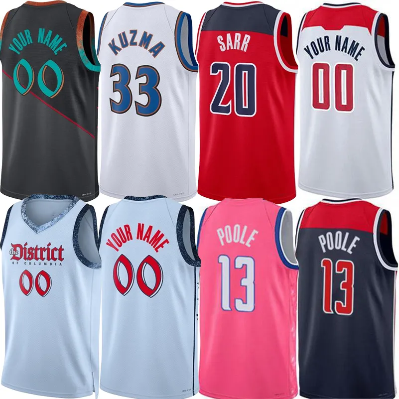 13 Poole Basketball Jerseys Alex Sarr Khris Middleton Bilal Coulibaly Marcuss Smart Carlton Carrington Corey Kispert Malcolm Brogdon Men City Custom Jersey