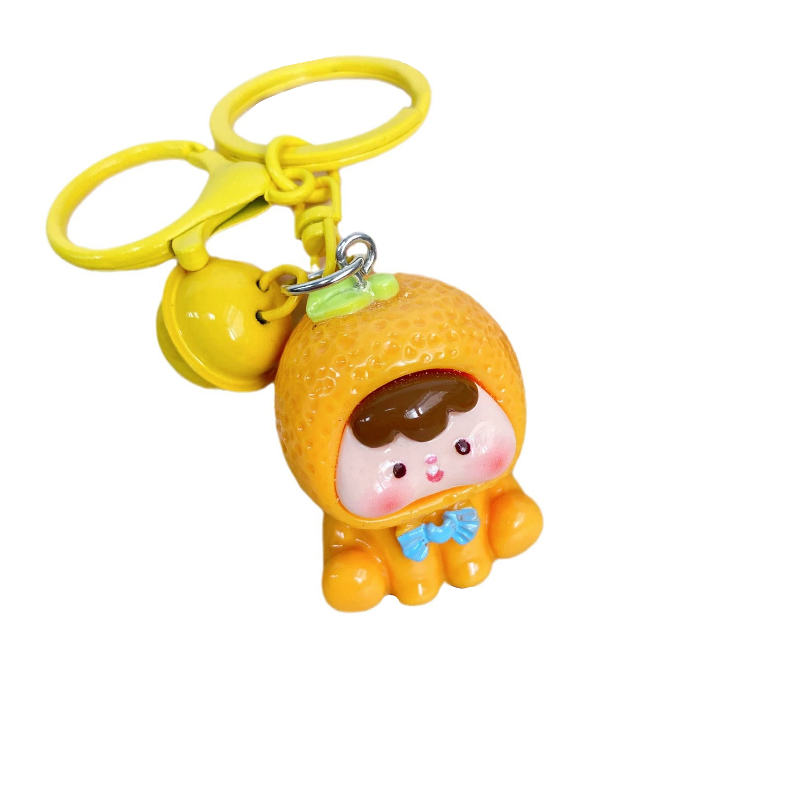 New three-dimensional fruit cub bell keychain girlish heart student accessories best friend gift pendant couple pendant
