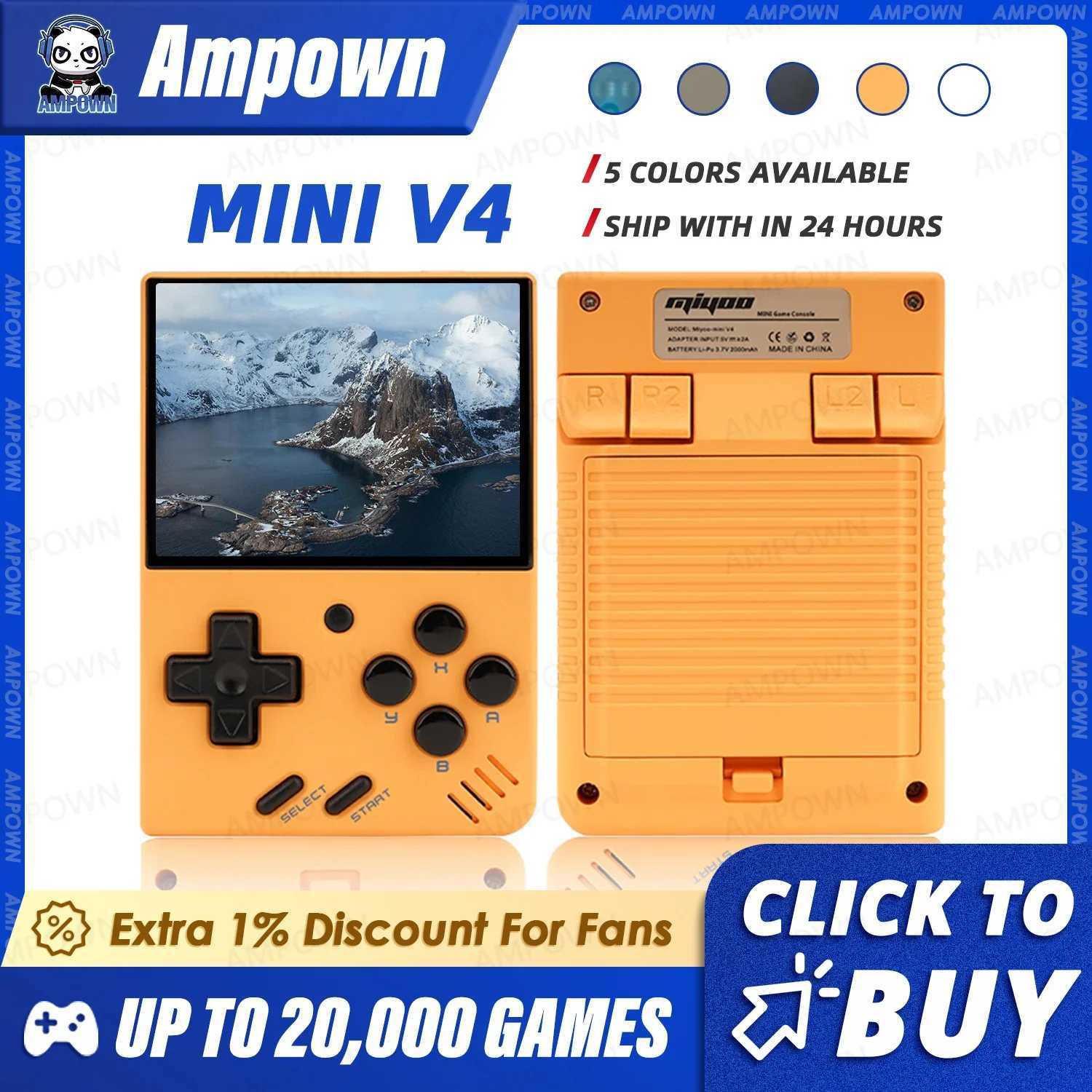 MIYOO MINI V4 Handheld Game Console Linux System 2.8 IPS Sn Portable Mini V2 V3 Retro Video Simator Player Children Gift Z250217