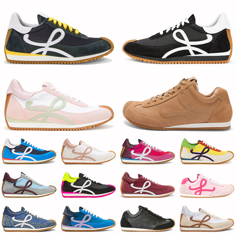 Ballet Runner 2.0 Designer Casual Shoes Nylon Suede Calfskin Flow Runners 2 Trainers Soft Upper Breathable Rubber Jogging Walking Sneakers