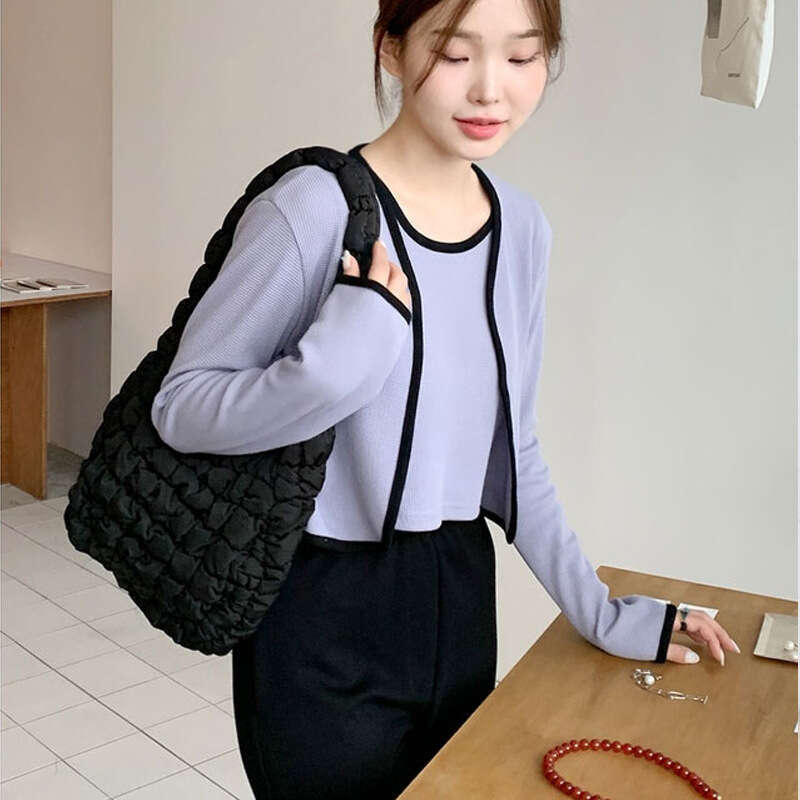 New Cloud From Dongdaemun, South Korea - Handheld Down, Large Capacity, Fashionable, Mini, Versatile Dumpg Fold Underarm Bag