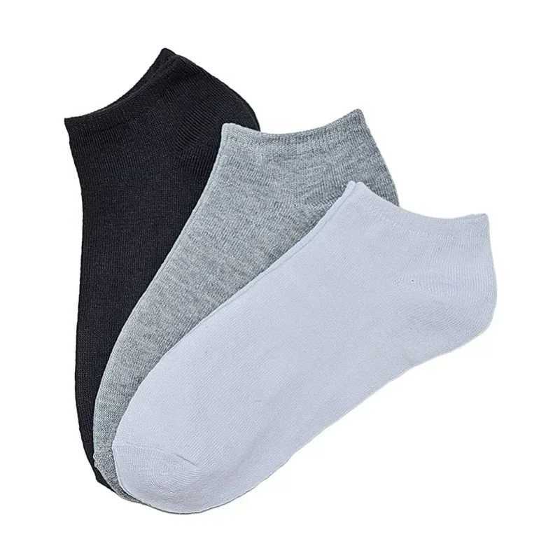 0 pairs of mens ankle socks solid color black white gray invisible cotton sports socks mens short socks womens socks W250217