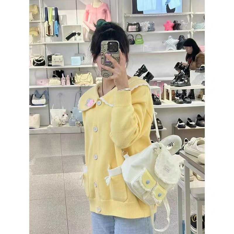 Designer bag Sanfu Same Style Backpack Japanese and Korean College Style Girl Colorful Grid Small Backpack Macaron Color Leisure Backpack Y250217