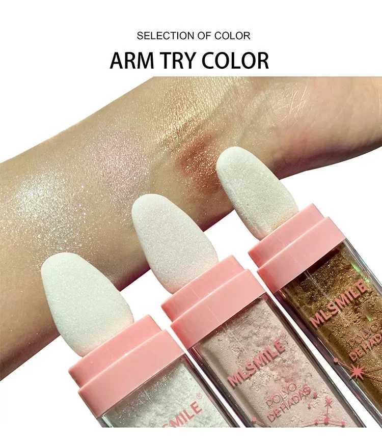Shimmer Fairy Powder Highlighter Powder White Loose Highlighter Face Body Glitter Wand Makeup Bronzer Illuminator polvo de hadaXJ250217
