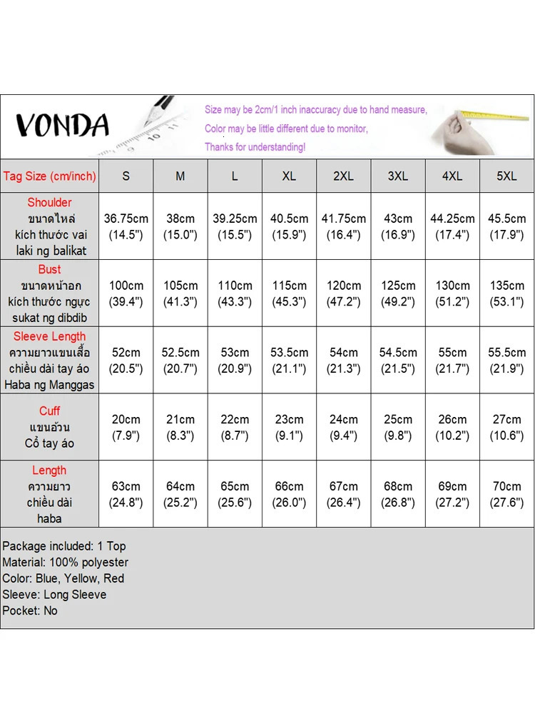 VONDA Women Hoodies Pullovers Casual Long Sleeve Autumn Sweateshirts Oversized Lantern Patchwork Tops Femininas 250213