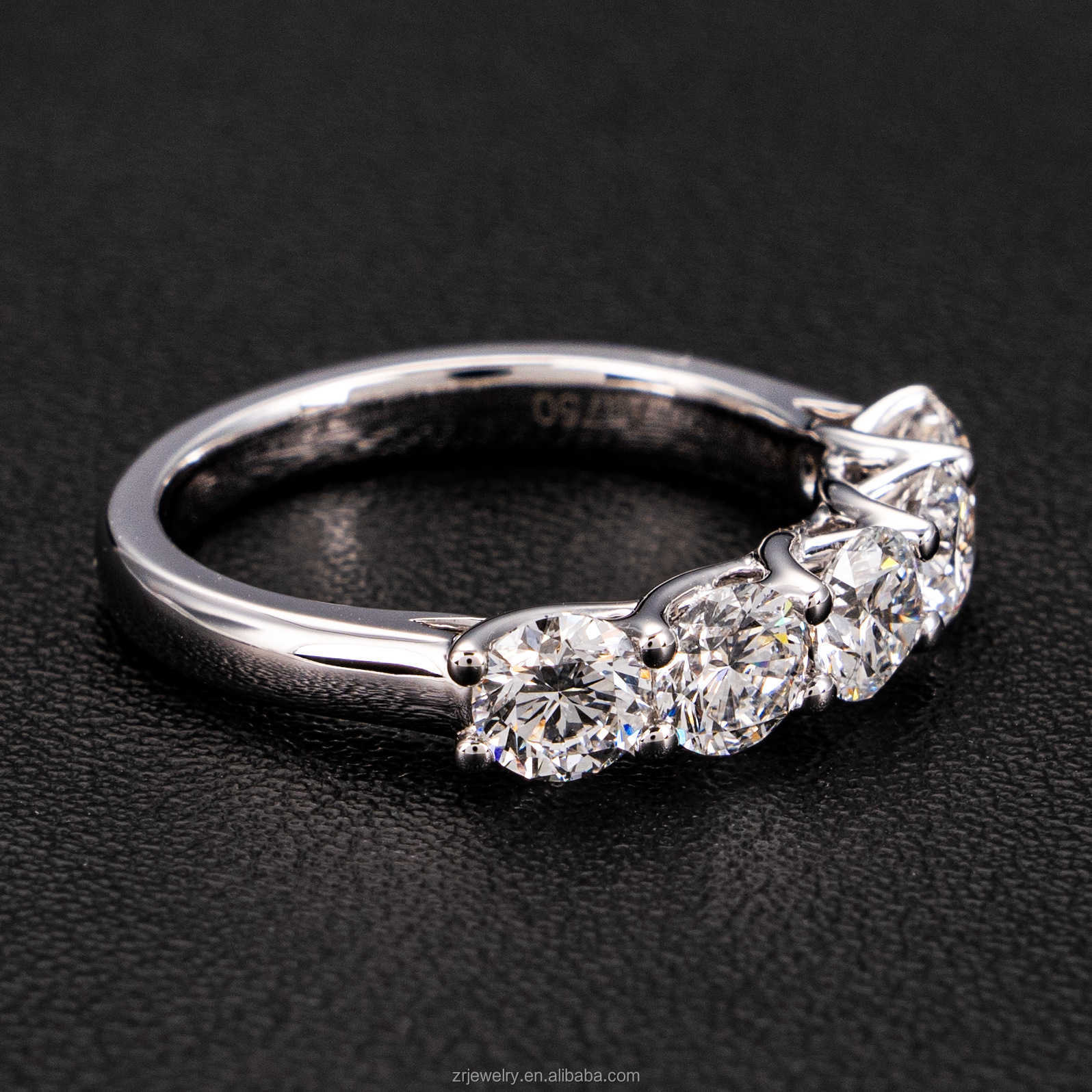 Gia IGI Certified Lab Grown Diamond 9K 14K 18K Pure Gold 3MM Round Band Ring Lab-Grown Diamond Ring