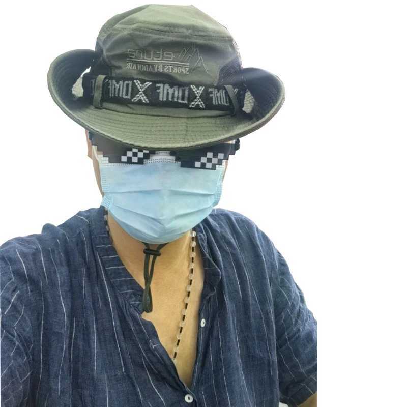 Summer Men Bucket Hat Outdoor UV Protection Wide Brim Panama Safari Hunting Hiking Hat Mesh Fisherman Hat Beach Sunscreen Cap W250217