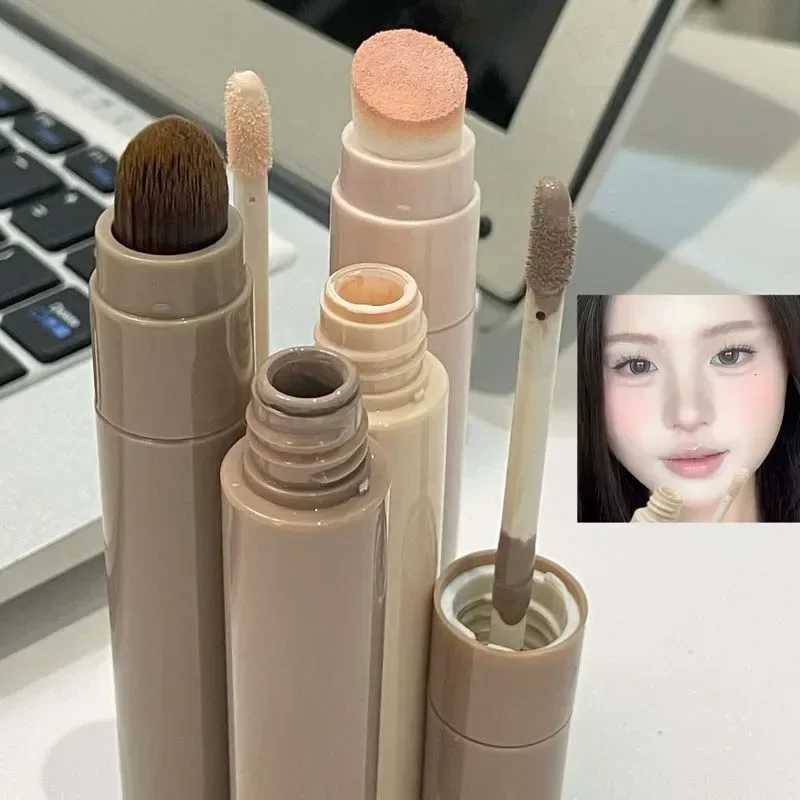 Ceramic white high gloss brightness liquid fluorescent lamp base sponge stick makeup natural three-dimensional contourW250217