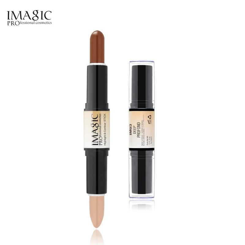 IMAGIC Makeup Creamy Double-ended 2in1 Contour Stick Contouring Highlighter Bronzer Create 3D Face Concealer Full Cover BlemishW250217