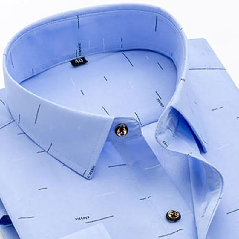 mens shirt long sleeve spring and summer thin business casual wear fashion breathable slim print high quality plaid 250214