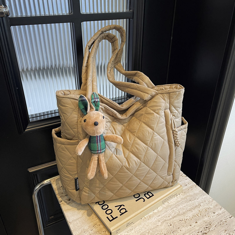 Bag Autumn And Winter Cotton Robe Large Capacity Commuter For Women In Class Handheld Tote Korean Edition Fashion Oxford Cloth Single Shoulder Crossbo