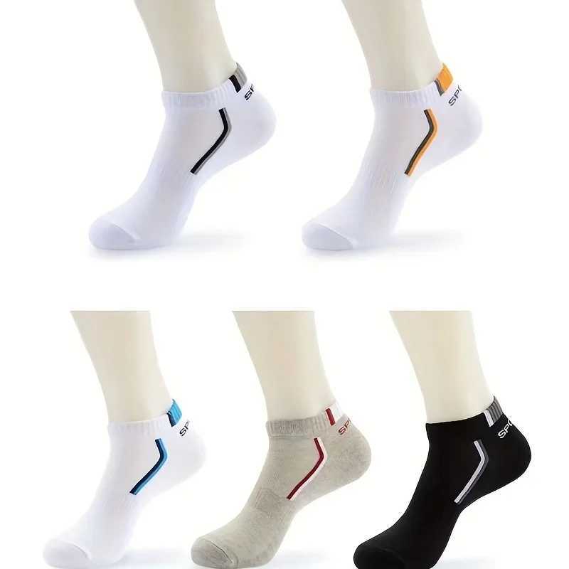 0 Pair High Quality Men Ankle Socks Breathable Cotton Sports Socks Mesh Casual Athletic Summer Thin Cut Short Socks Size 38-48 W250217