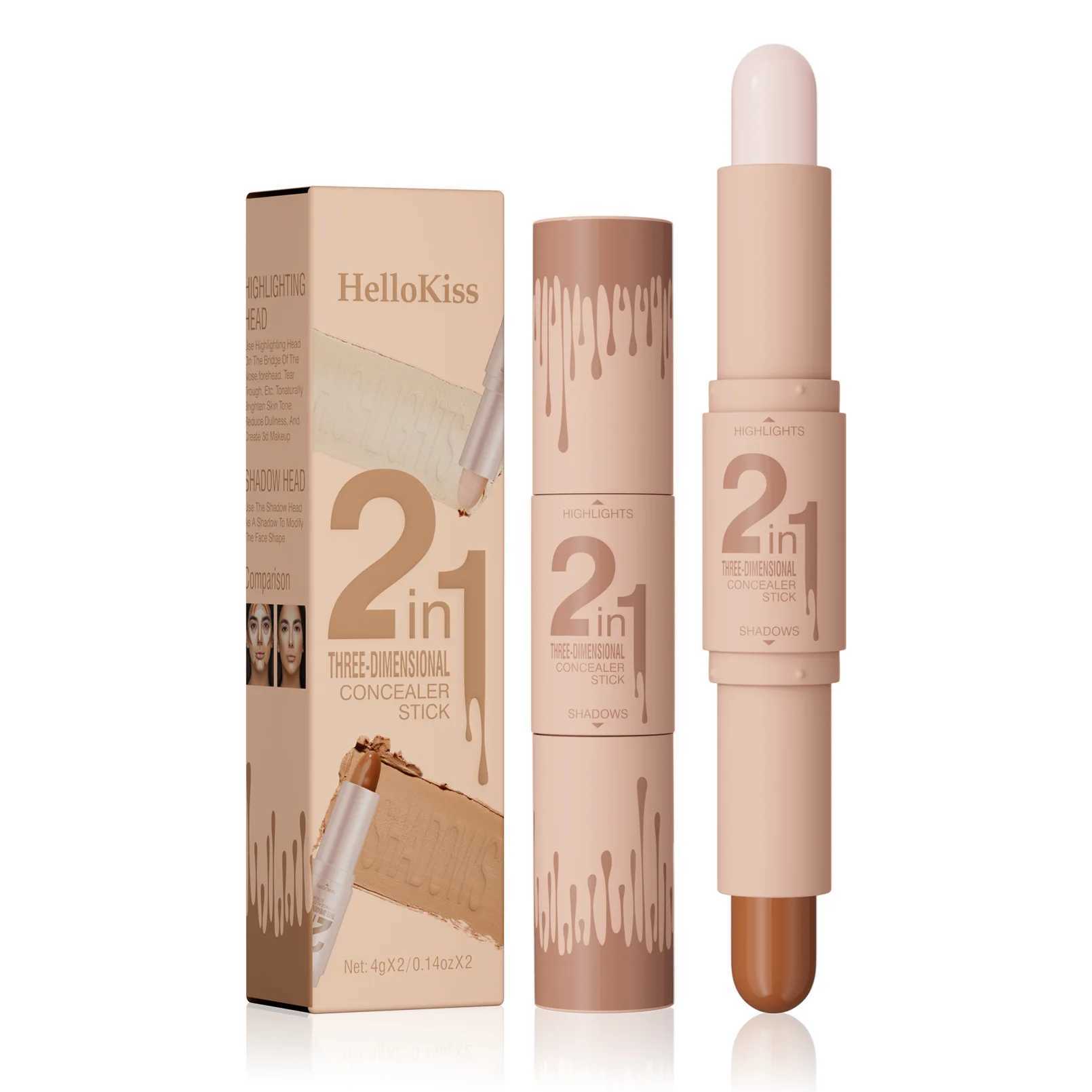 Hellokiss dual head high gloss beauty wand 3D bright facial decoration shadow 2-in-1 beauty penW250217