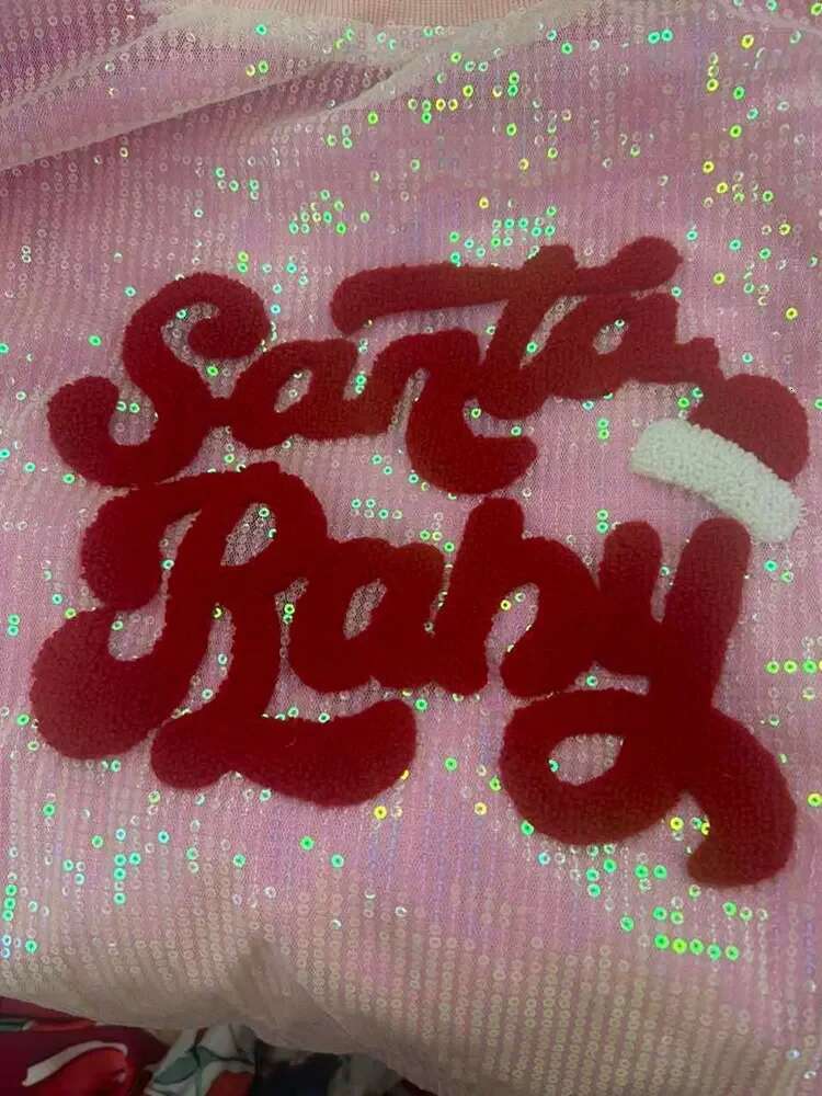Santa Baby Sequins Sweatshirt Christmas Hoodies