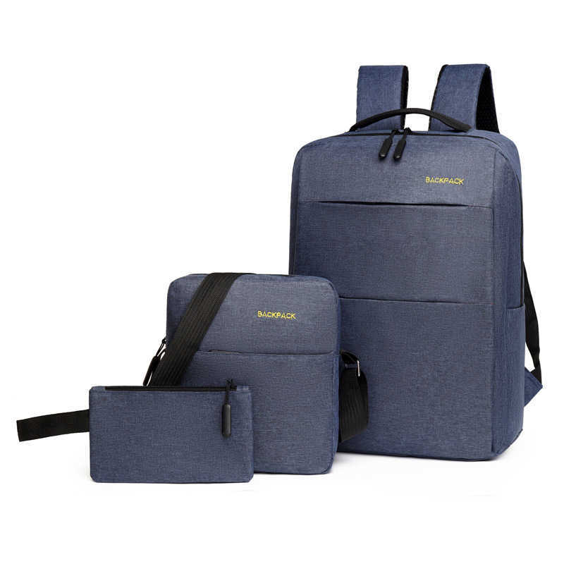 New Three Piece Backpack Set For Middle School Students Large Capacity Multifunctional Usb Charging Backpack Business Portable Day Backpack Travel Bag