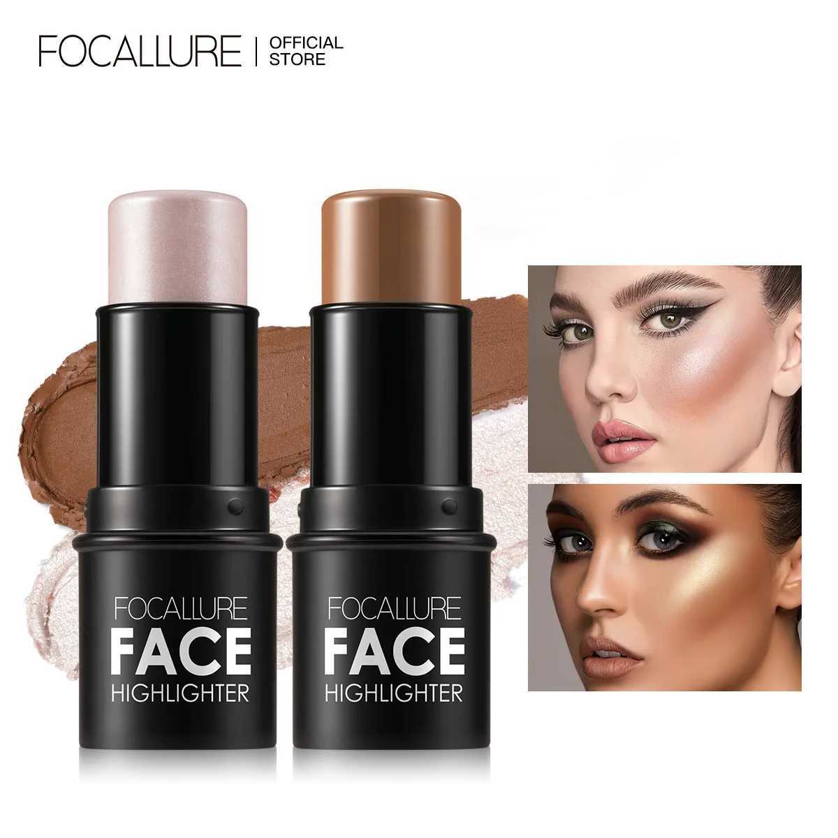 FOCLARURE Bronze Highlander Stick Waterproof Body and Facial Contour Corrector Womens Makeup Contour Lighting CreamW250217