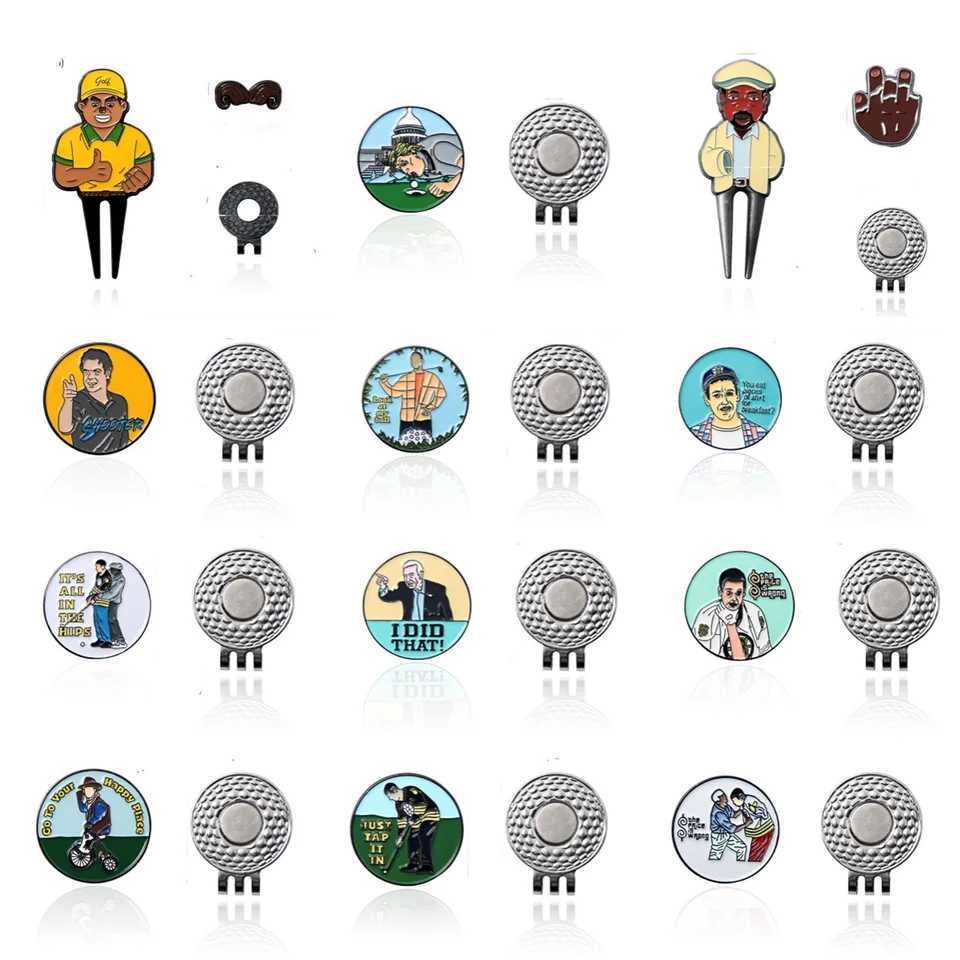 Golf Ball Mark with Magnetic Golf Hat Clip Marker US White Flower Golf Marker Training Aids For Boys Girl Kids Golfer GiftW250215