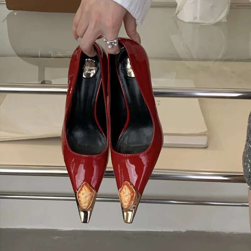 Female Rhies Women Stiletto Pumps Fashion Pointed Toe Footwear Ladies High Heels Shoes 2025 New