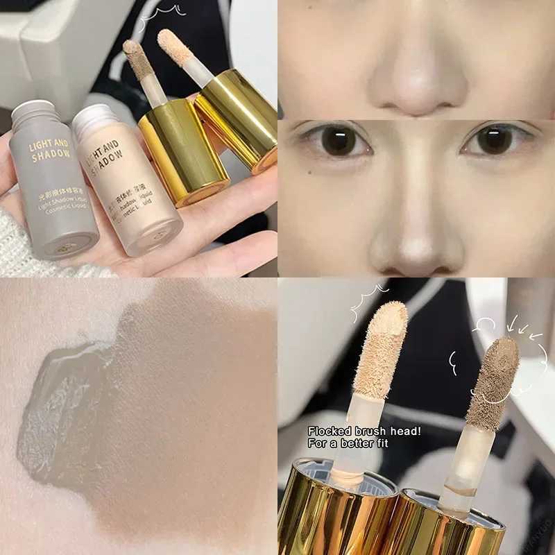 Liquid Light Contour Stick Matte Makeup High-gloss Nose Shadow Brightening Foundation Fluid Bronzers Highlighter Pen CosmeticsW250217