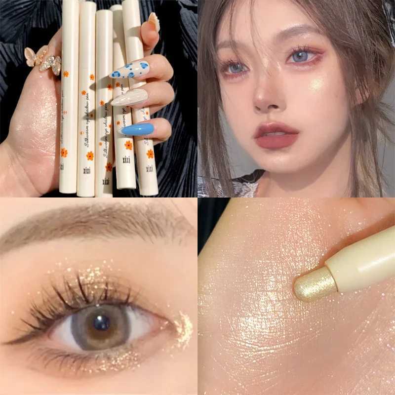 Glitter Silkworm Eyeshadow Liner Pencil Brightening Highlighter Blue Gold Silver Eyeshadow Pen Lasting Shiny Eye Makeup CosmeticXJ250217