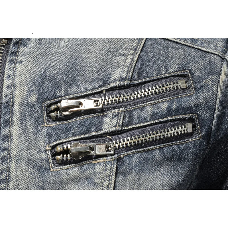 GIOIOMens Denim Jacket2025 European and American Motorcycle Stand Collar JacketFashion Casual Top Coat 250212