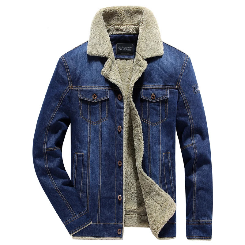 Large Size Denim Jacket Autumn Winter Thickened Warm WindResistant High Quality Men Clothing Comfortable Mens 250212