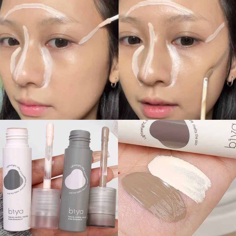 Lasting Brighten Face Concealer Contouring Liquid Makeup Natural Matte Contour Stick Cosmetics Grey Brown V-face Shaping MakeupXJ250217