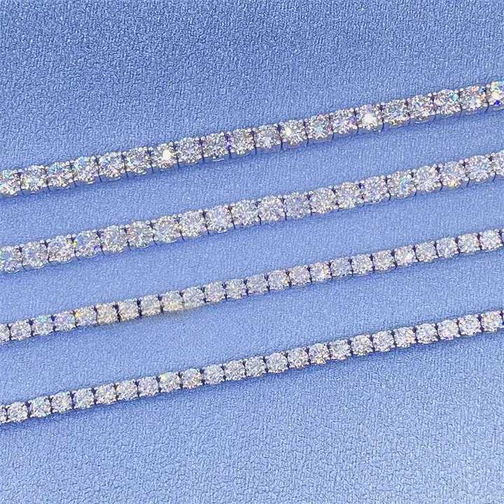 Luxury Bracelet Fashion Jewelry Bracelet 2mm 3mm 4mm 5mm Moissanite Tennis Chain Bracelets With 925 Silver for Man