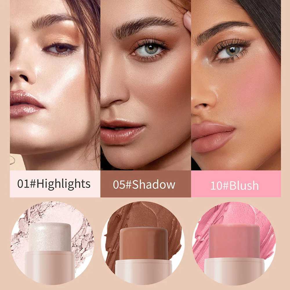 Makeup Face Contouring Bronzer Stick Highlighter 2 in 1 Matte Glitter Brightening Silkworm Ber Rouge Cream Concealer PenW250217